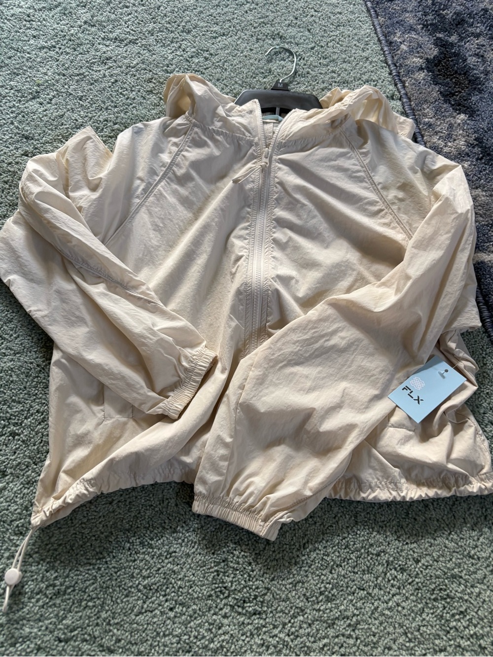 NWT FLX Women’s Lightweight Ripstop Jacket Cream Medium